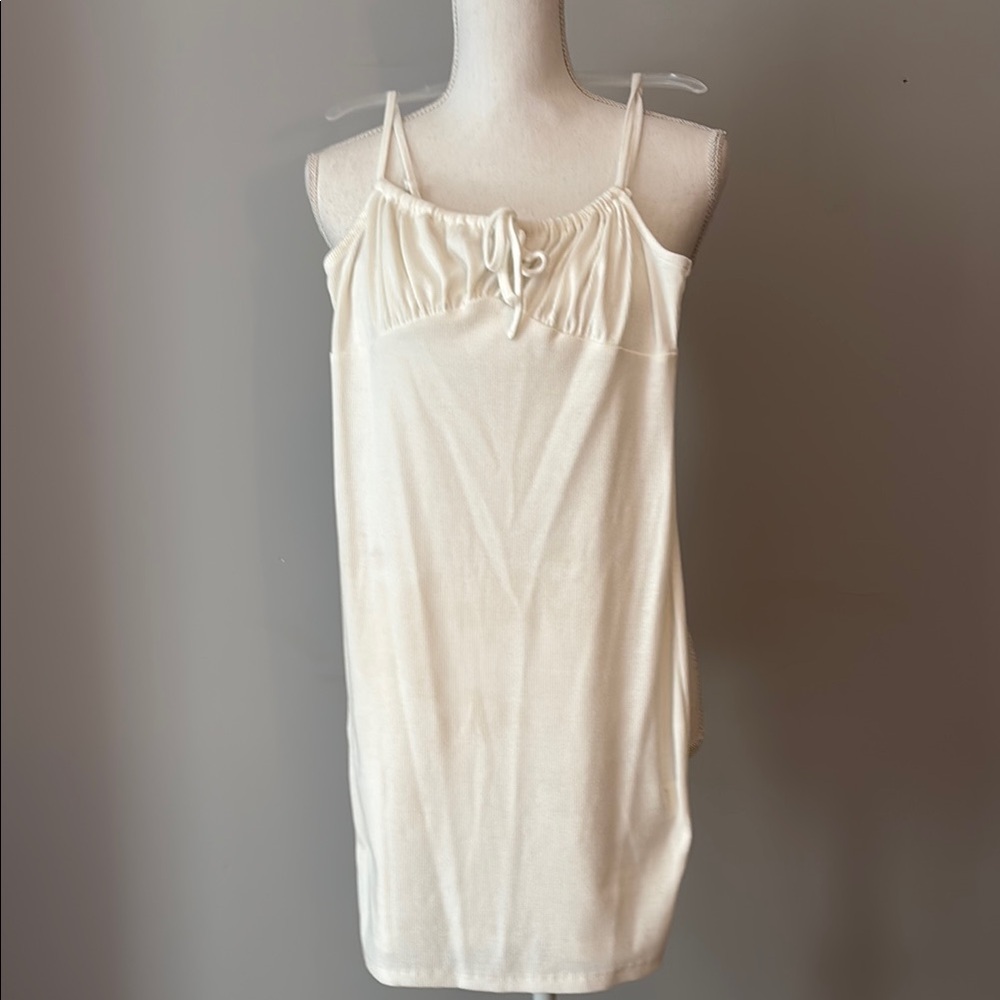 Cream Spaghetti Strap Dress